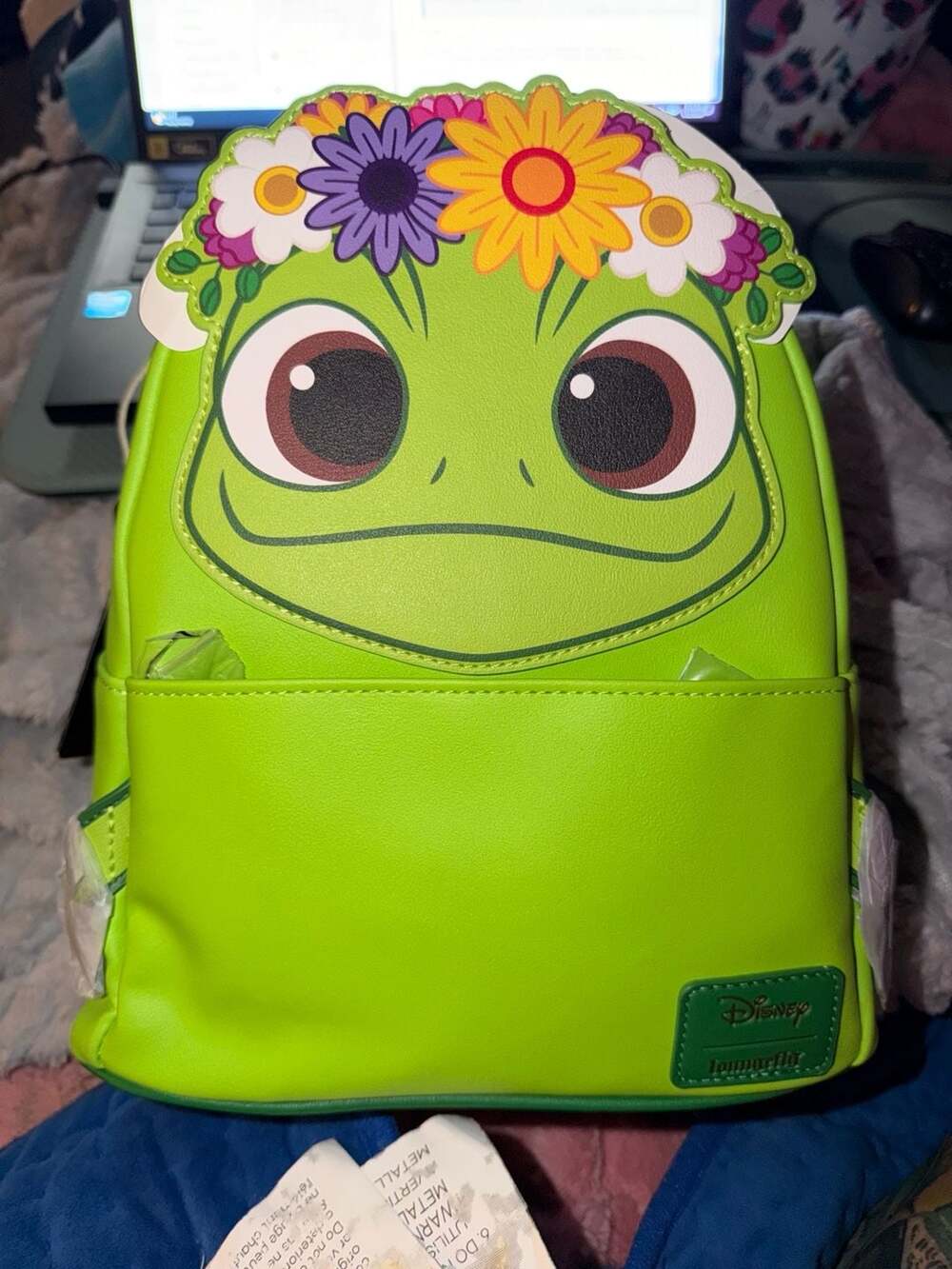 Loungefly Disney Tangled Pascal Flower Crown Figural Mini Backpack
